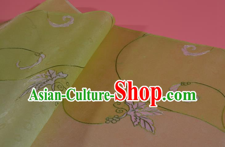 Chinese Classical Peony Pattern Silk Material Traditional Hanfu Dress Light Green Silk Fabric Chinese Classical Peony Pattern Silk Material Traditional Hanfu Dress Light Green Silk Fabric
