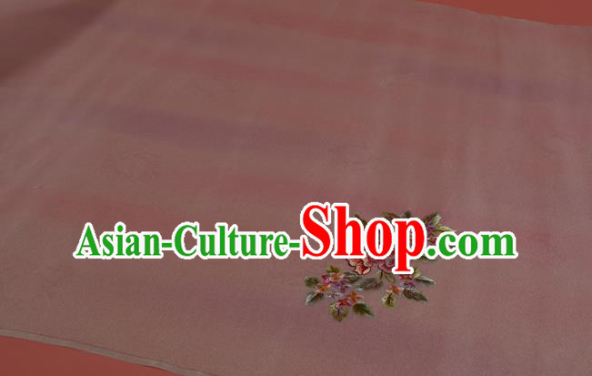 Chinese Classical Flowers Pattern Silk Material Traditional Hanfu Dress Embroidered White Silk Fabric Chinese Classical Flowers Pattern Silk Material Traditional Hanfu Dress Embroidered White Silk Fabric