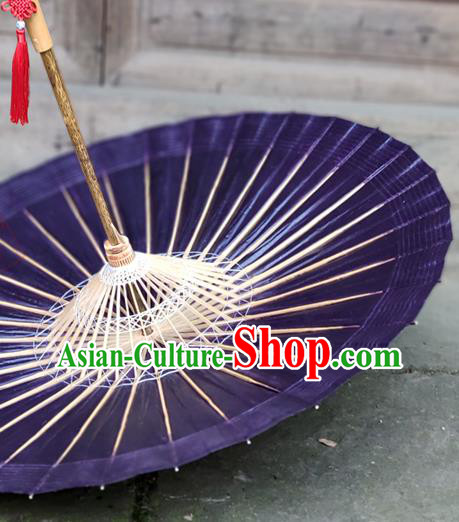 Traditional China Deep Purple Oil Paper Umbrella Handmade Umbrellas Artware Classical Dance Umbrella Traditional China Deep Purple Oil Paper Umbrella Handmade Umbrellas Artware Classical Dance Umbrella