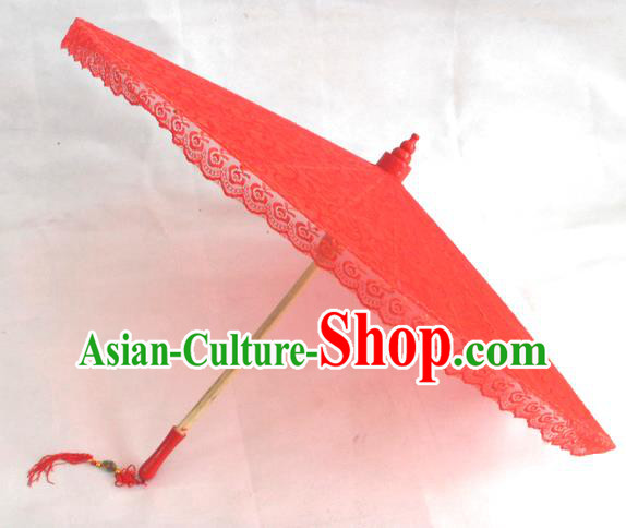 Chinese Red Lace Umbrellas Traditional Hanfu Umbrella Wedding Umbrella Classical Dance Umbrella Chinese Red Lace Umbrellas Traditional Hanfu Umbrella Wedding Umbrella Classical Dance Umbrella