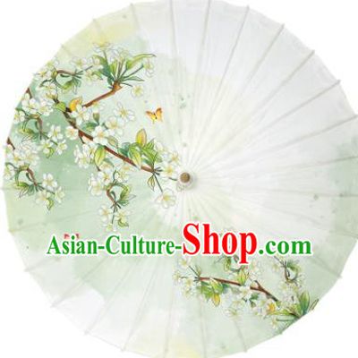 Traditional China Classical Painting Pear Blossom Paper Umbrella Oil Paper Umbrella Handmade Umbrellas Artware