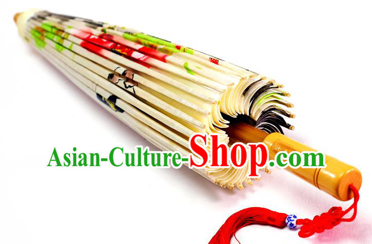 Traditional China Classical Painting Peony Paper Umbrella Handmade Umbrellas Artware White Oil Paper Umbrella Traditional China Classical Painting Peony Paper Umbrella Handmade Umbrellas Artware White Oil Paper Umbrella