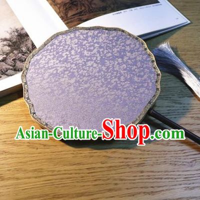 Handmade China Classical Dance Lilac Silk Fan Ancient Princess Palace Fan Traditional Court Fan
