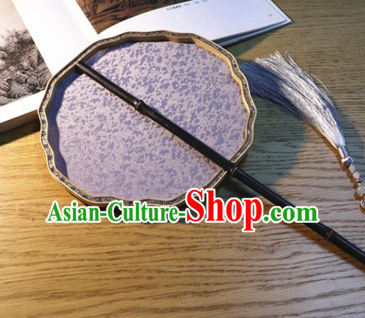 Handmade China Classical Dance Lilac Silk Fan Ancient Princess Palace Fan Traditional Court Fan Handmade China Classical Dance Lilac Silk Fan Ancient Princess Palace Fan Traditional Court Fan