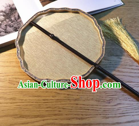 Handmade China Classical Dance Fan Ancient Princess Palace Fan Traditional Beige Silk Fan Handmade China Classical Dance Fan Ancient Princess Palace Fan Traditional Beige Silk Fan