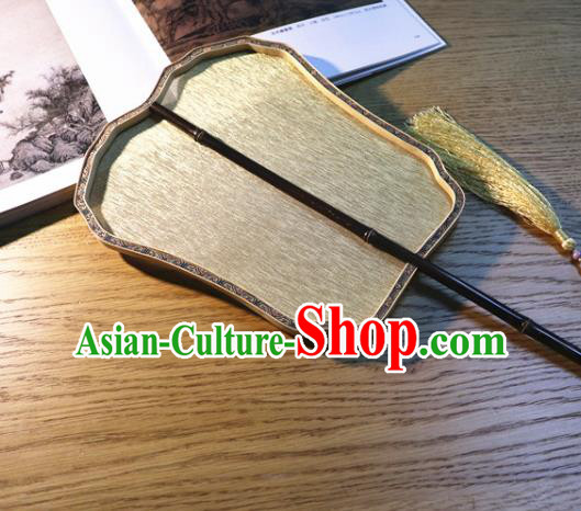 Handmade China Beige Silk Fan Court Dance Fan Classical Palace Fan Traditional Hanfu Fans Handmade China Beige Silk Fan Court Dance Fan Classical Palace Fan Traditional Hanfu Fans