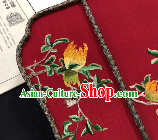 Handmade China Embroidered Silk Fan Wedding Fan Traditional Hanfu Fans Classical Red Palace Fan Handmade China Embroidered Silk Fan Wedding Fan Traditional Hanfu Fans Classical Red Palace Fan