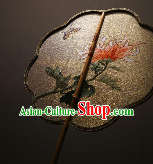 China Classical Chrysanthemum Pattern Palace Fan Handmade Silk Fans Traditional Song Dynasty Hanfu Fan China Classical Chrysanthemum Pattern Palace Fan Handmade Silk Fans Traditional Song Dynasty Hanfu Fan