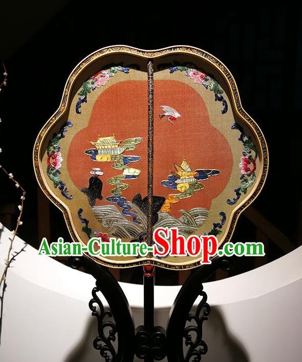 China Handmade Red Silk Fans Classical Palace Fan Traditional Embroidered Fan Wedding Fan China Handmade Red Silk Fans Classical Palace Fan Traditional Embroidered Fan Wedding Fan