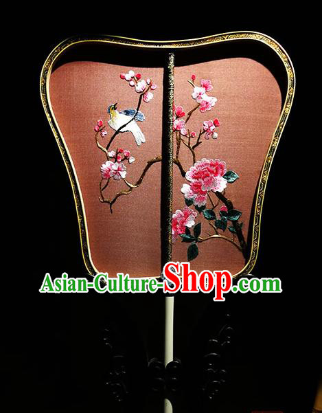 China Classical Palace Fan Traditional Embroidered Peony Fan Wedding Fan Handmade Red Silk Fans China Classical Palace Fan Traditional Embroidered Peony Fan Wedding Fan Handmade Red Silk Fans