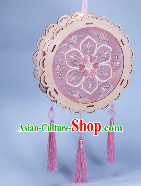 China Embroidered Portable Lantern Embroidery Pink Silk Lamp Handmade Flower Drum Lantern China Embroidered Portable Lantern Embroidery Pink Silk Lamp Handmade Flower Drum Lantern