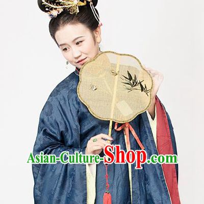 China Traditional Ming Dynasty Hanfu Fan Palace Fan Handmade Silk Fans