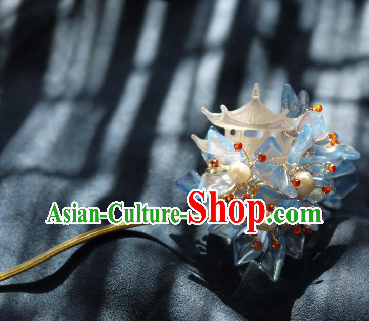 China Traditional Hanfu Pearls Hairpin Hair Accessories Handmade Ancient Princess Hair Stick China Traditional Hanfu Pearls Hairpin Hair Accessories Handmade Ancient Princess Hair Stick