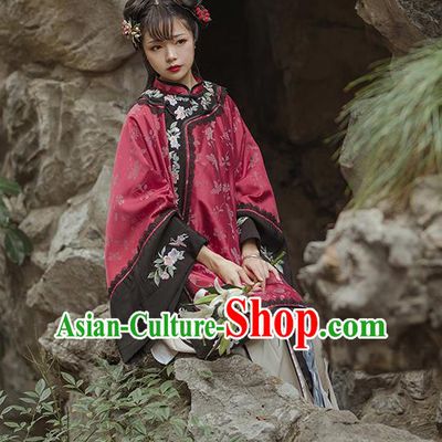 China Ancient Noble Mistress Historical Costumes Traditional Qing Dynasty Rich Lady Clothing