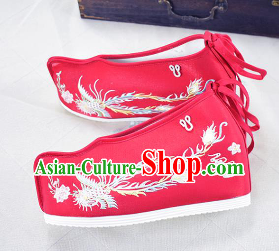 China Women Hanfu Shoes National Embroidered Shoes Red Cloth Shoes Traditional Princess Wedding Shoes China Women Hanfu Shoes National Embroidered Shoes Red Cloth Shoes Traditional Princess Wedding Shoes