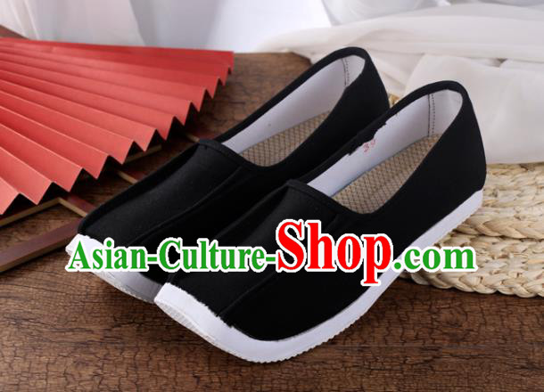 Chinese Traditional Song Dynasty Taoist Shoes Ancient Scholar Shoes Handmade Black Cloth Shoes Chinese Traditional Song Dynasty Taoist Shoes Ancient Scholar Shoes Handmade Black Cloth Shoes