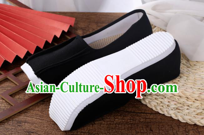 Chinese Traditional Song Dynasty Taoist Shoes Ancient Scholar Shoes Handmade Black Cloth Shoes Chinese Traditional Song Dynasty Taoist Shoes Ancient Scholar Shoes Handmade Black Cloth Shoes