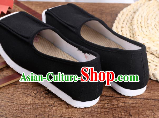 Chinese Traditional Song Dynasty Taoist Shoes Ancient Scholar Shoes Handmade Black Cloth Shoes Chinese Traditional Song Dynasty Taoist Shoes Ancient Scholar Shoes Handmade Black Cloth Shoes