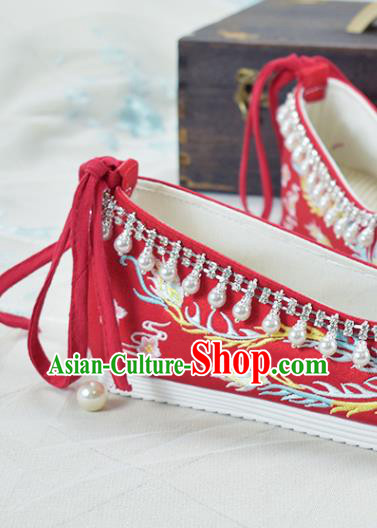 China Wedding Shoes Traditional Xiuhe Suit Red Cloth Shoes Women Golden Phoenix Shoes China Wedding Shoes Traditional Xiuhe Suit Red Cloth Shoes Women Golden Phoenix Shoes