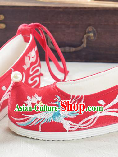 China Traditional Wedding Shoes Red Cloth Shoes National Women Embroidered Shoes China Traditional Wedding Shoes Red Cloth Shoes National Women Embroidered Shoes