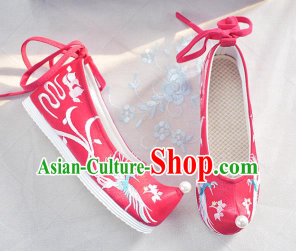 China Traditional Wedding Shoes Red Cloth Shoes National Women Embroidered Shoes China Traditional Wedding Shoes Red Cloth Shoes National Women Embroidered Shoes