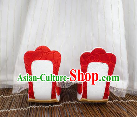 China Handmade Wedding Shoes Classical Red Brocade Shoes Traditional Tang Dynasty Princess Shoes China Handmade Wedding Shoes Classical Red Brocade Shoes Traditional Tang Dynasty Princess Shoes