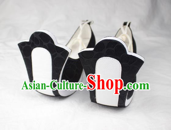 China Handmade Black Brocade Shoes Traditional Tang Dynasty Shoes Classical Hanfu Shoes China Handmade Black Brocade Shoes Traditional Tang Dynasty Shoes Classical Hanfu Shoes