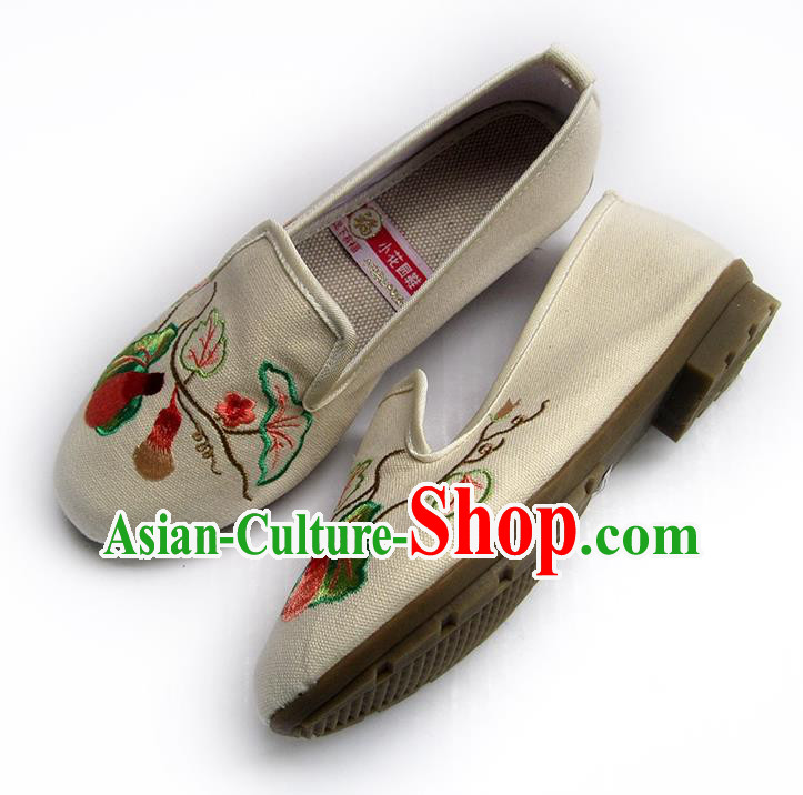 China Women Shoes Traditional Shoes National Beige Flax Shoes China Women Shoes Traditional Shoes National Beige Flax Shoes