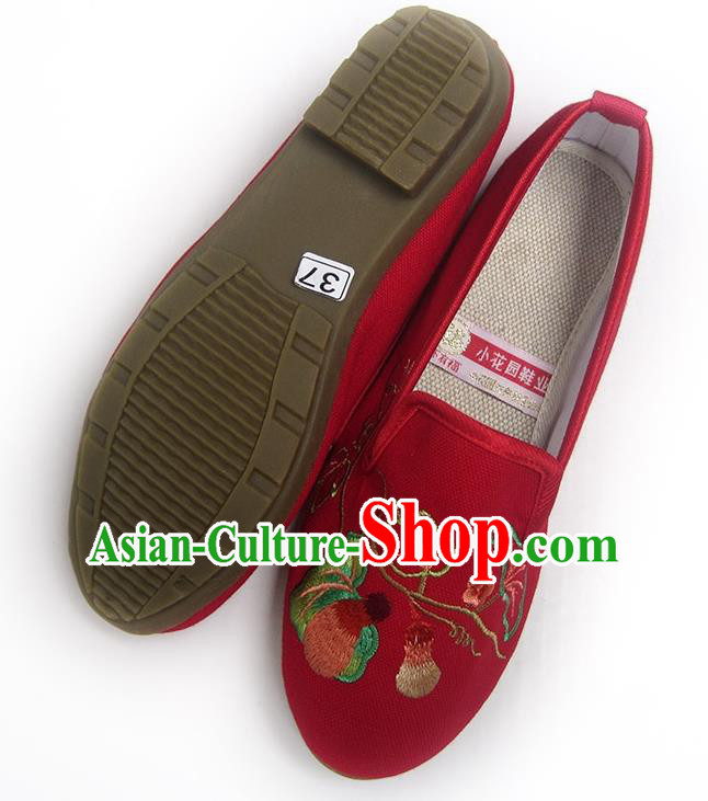 China National Red Flax Shoes Women Shoes Traditional Wedding Shoes China National Red Flax Shoes Women Shoes Traditional Wedding Shoes