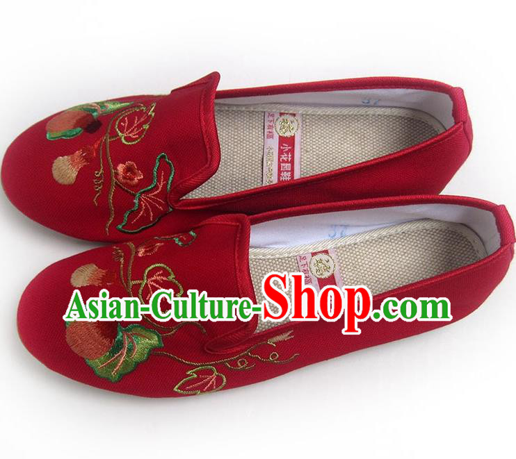 China National Red Flax Shoes Women Shoes Traditional Wedding Shoes China National Red Flax Shoes Women Shoes Traditional Wedding Shoes
