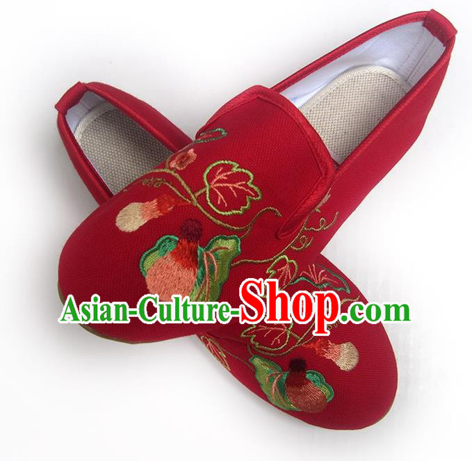 China National Red Flax Shoes Women Shoes Traditional Wedding Shoes China National Red Flax Shoes Women Shoes Traditional Wedding Shoes