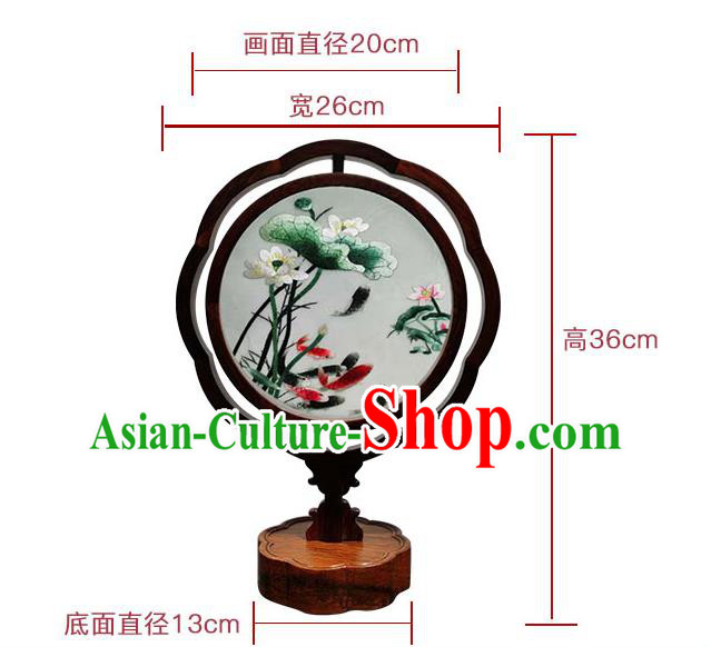 China Embroidered Lotus Desk Lamp Handmade Wood Carving Table Screen Lantern China Embroidered Lotus Desk Lamp Handmade Wood Carving Table Screen Lantern