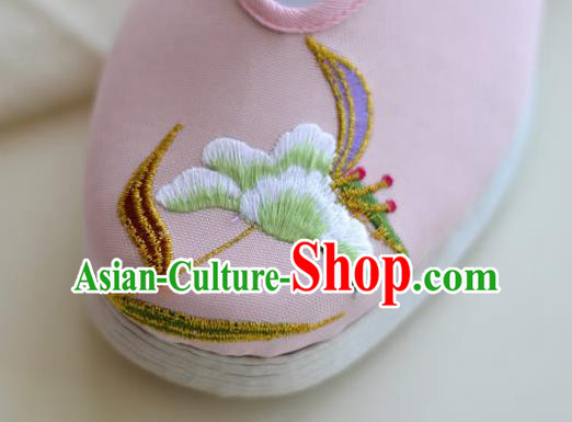 China Embroidered Pink Cloth Shoes Traditional Shoes National Women Shoes China Embroidered Pink Cloth Shoes Traditional Shoes National Women Shoes