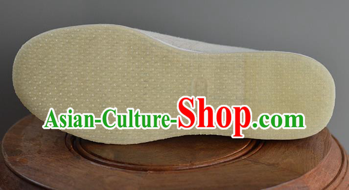 China Handmade Beige Cloth Shoes Ancient Swordsman Short Boots China Handmade Beige Cloth Shoes Ancient Swordsman Short Boots