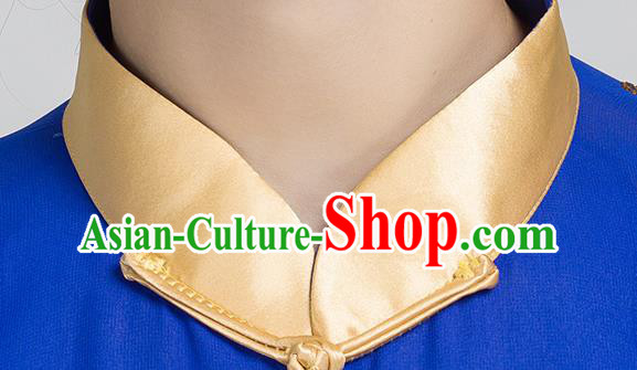 China Martial Arts Competition Clothing Tai Chi Kung Fu Royalblue Three Pieces Uniforms China Martial Arts Competition Clothing Tai Chi Kung Fu Royalblue Three Pieces Uniforms