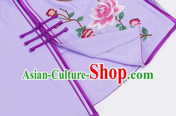 China Women Tai Chi Training Costumes Traditional Kung Fu Embroidered Violet Outfits China Women Tai Chi Training Costumes Traditional Kung Fu Embroidered Violet Outfits