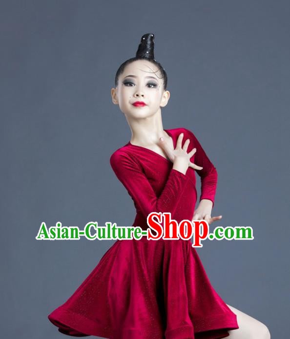 Professional Dance Costume Top Modern Dance Clothing Children Latin Dance Dress Professional Dance Costume Top Modern Dance Clothing Children Latin Dance Dress