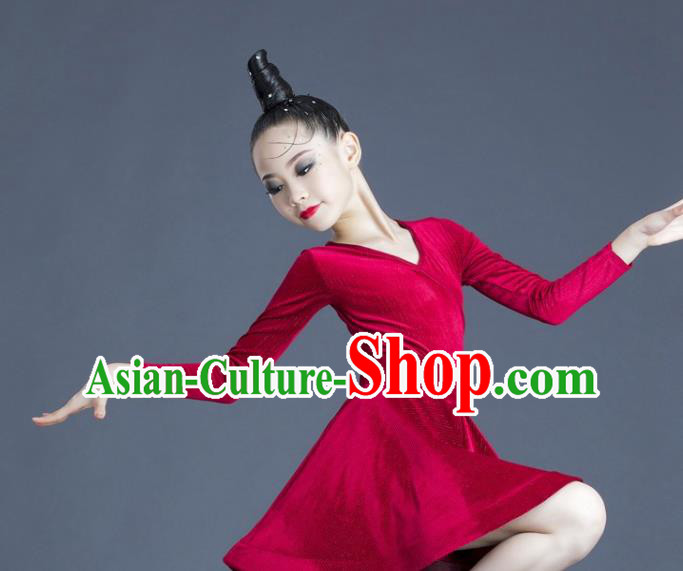 Professional Dance Costume Top Modern Dance Clothing Children Latin Dance Dress Professional Dance Costume Top Modern Dance Clothing Children Latin Dance Dress