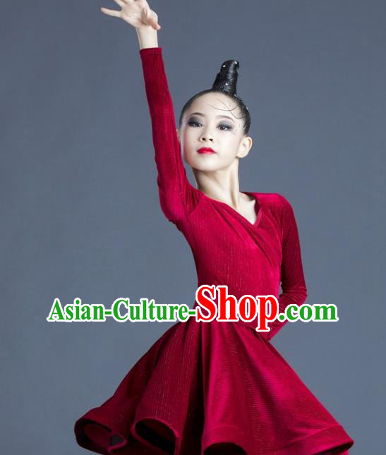 Professional Dance Costume Top Modern Dance Clothing Children Latin Dance Dress Professional Dance Costume Top Modern Dance Clothing Children Latin Dance Dress