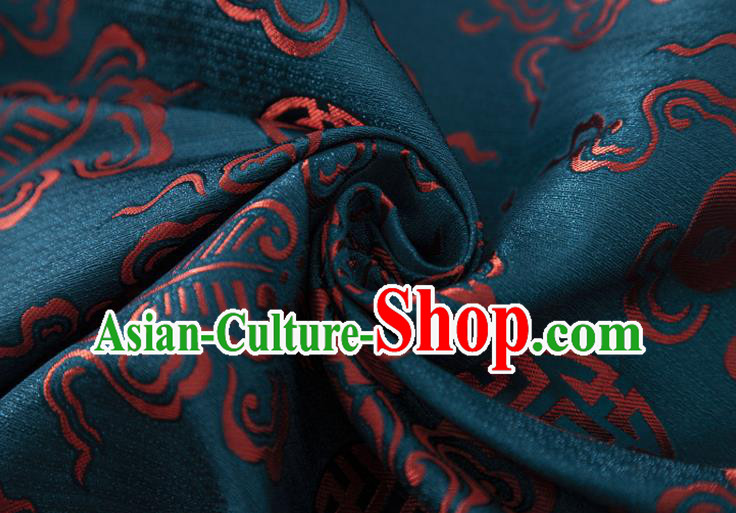 Chinese National Blue Brocade Vest Upper Outer Garment Tang Suit Waistcoat Chinese National Blue Brocade Vest Upper Outer Garment Tang Suit Waistcoat