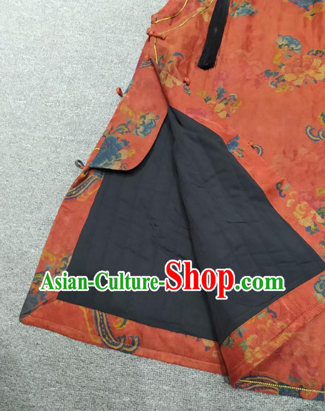 Chinese Classical Phoenix Pattern Red Qipao Dress Traditional Silk Cheongsam National Women Clothing Chinese Classical Phoenix Pattern Red Qipao Dress Traditional Silk Cheongsam National Women Clothing