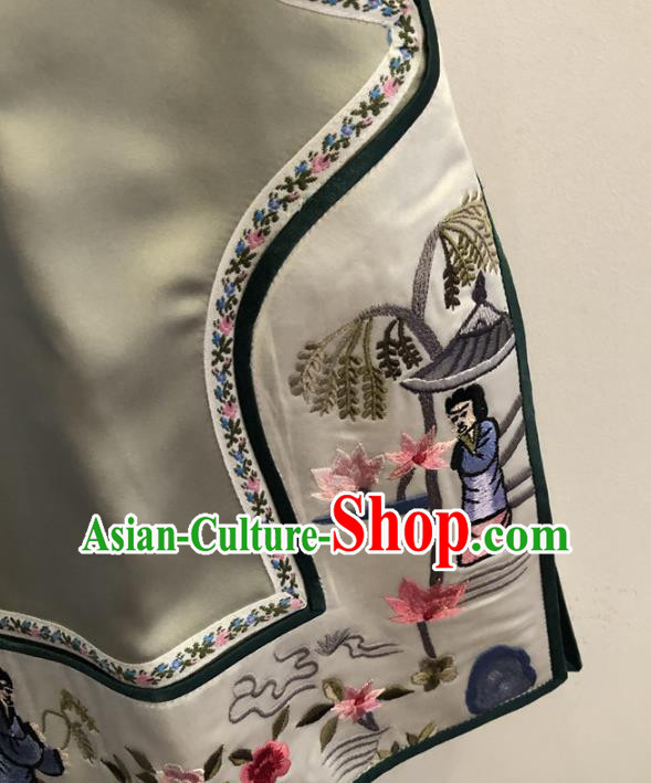 Chinese Embroidered Vest National Women Clothing Qing Dynasty Palace Lady Green Silk Waistcoat Chinese Embroidered Vest National Women Clothing Qing Dynasty Palace Lady Green Silk Waistcoat