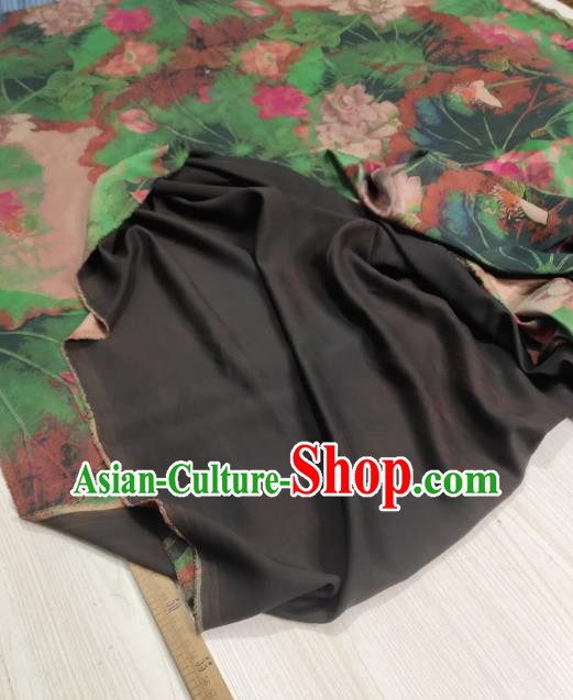 China Classical Lotus Pattern Green Silk Fabric Traditional Gambiered Guangdong Gauze China Classical Lotus Pattern Green Silk Fabric Traditional Gambiered Guangdong Gauze