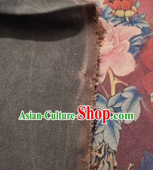 China Traditional Silk Fabric Classical Camellia Pattern Red Satin Cloth Cheongsam Gambiered Guangdong Gauze China Traditional Silk Fabric Classical Camellia Pattern Red Satin Cloth Cheongsam Gambiered Guangdong Gauze