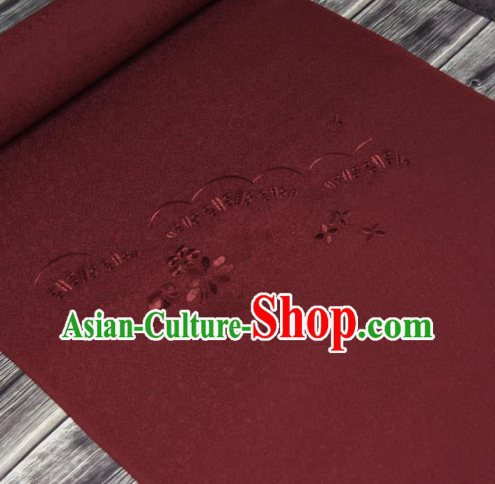 Traditional Japanese Kimono Dark Red Silk Fabric Asian Japan Classical Embroidered Pattern Brocade Tapestry Traditional Japanese Kimono Dark Red Silk Fabric Asian Japan Classical Embroidered Pattern Brocade Tapestry