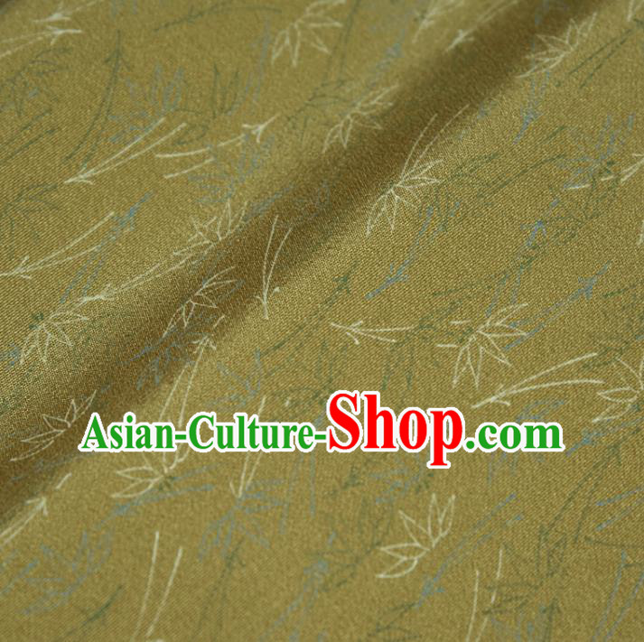 Traditional Japanese Kimono Yellow Pure Silk Fabric Asian Japan Classical Brocade Tapestry Traditional Japanese Kimono Yellow Pure Silk Fabric Asian Japan Classical Brocade Tapestry