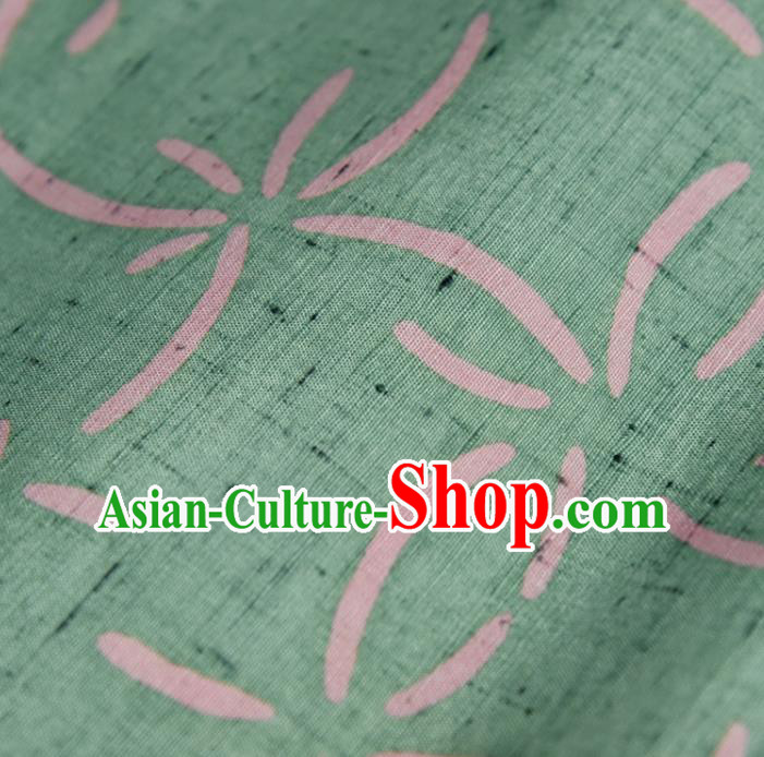 Traditional Japanese Kimono Pure Silk Fabric Asian Japan Classical Wafuku Light Green Cloth Material Traditional Japanese Kimono Pure Silk Fabric Asian Japan Classical Wafuku Light Green Cloth Material