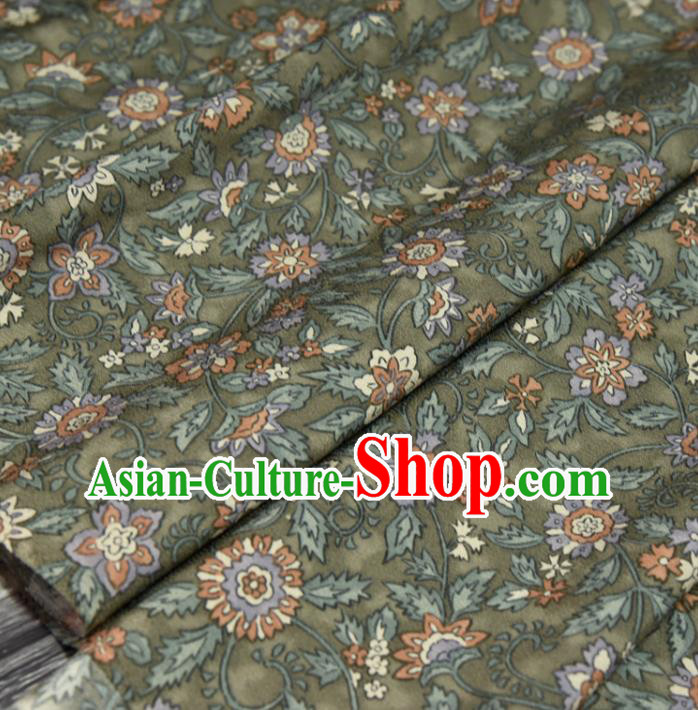 Traditional Japanese Belt Silk Fabric Asian Japan Kimono Classical Flowers Pattern Green Brocade Material Traditional Japanese Belt Silk Fabric Asian Japan Kimono Classical Flowers Pattern Green Brocade Material