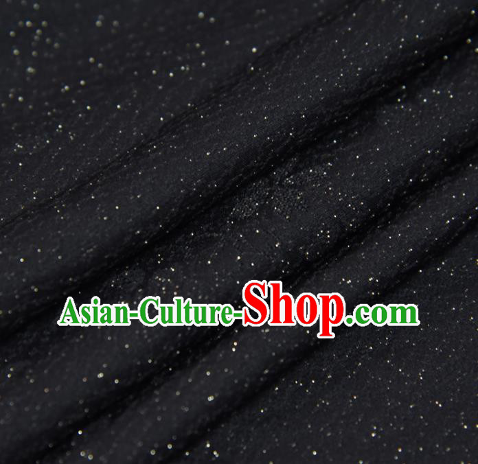 Asian Japan Kimono Brocade Tapestry Traditional Qipao Dress Black Silk Fabric Asian Japan Kimono Brocade Tapestry Traditional Qipao Dress Black Silk Fabric