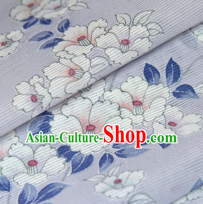Asian Japan Classical Brocade Tapestry Traditional Qipao Dress Flowers Pattern Lilac Silk Fabric Asian Japan Classical Brocade Tapestry Traditional Qipao Dress Flowers Pattern Lilac Silk Fabric